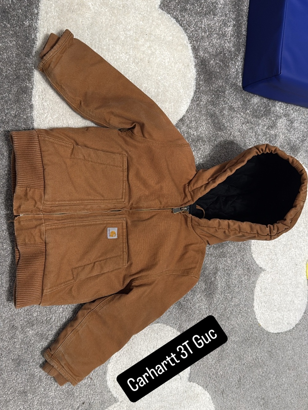 Carhartt Toddler Hooded Jacket - Brown (3T)